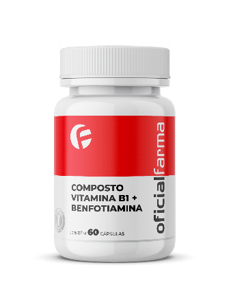 Composto Vitamina B1 + Benfotiamina 60 C&aacute;psulas