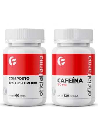 Composto Testosterona End&oacute;gena 60 Doses + Cafe&iacute;na 210mg 120 C&aacute;psulas
