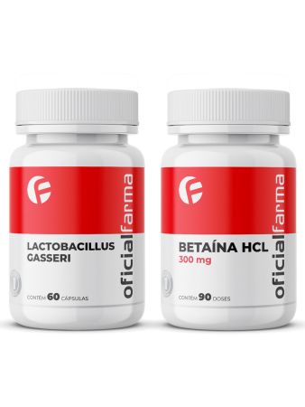 Lactobacillus Gasseri 60 C&aacute;psulas + Beta&iacute;na Hcl 300Mg 90 Doses