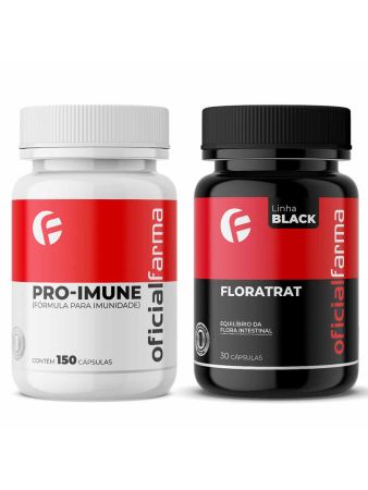 Pr&oacute;-Imune (F&oacute;rmula para Imunidade) 150 C&aacute;psulas + Floratrat black