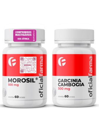 Morosil&reg; 500mg 30 Doses Mastig&aacute;veis + Garcinia Cambogia 500mg 60 Doses