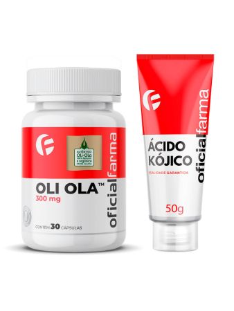 Oli Ola&trade; 300Mg 30 C&aacute;psulas + &Aacute;cido K&oacute;jico Dipalmitato 50g (Tratamento de Manchas)